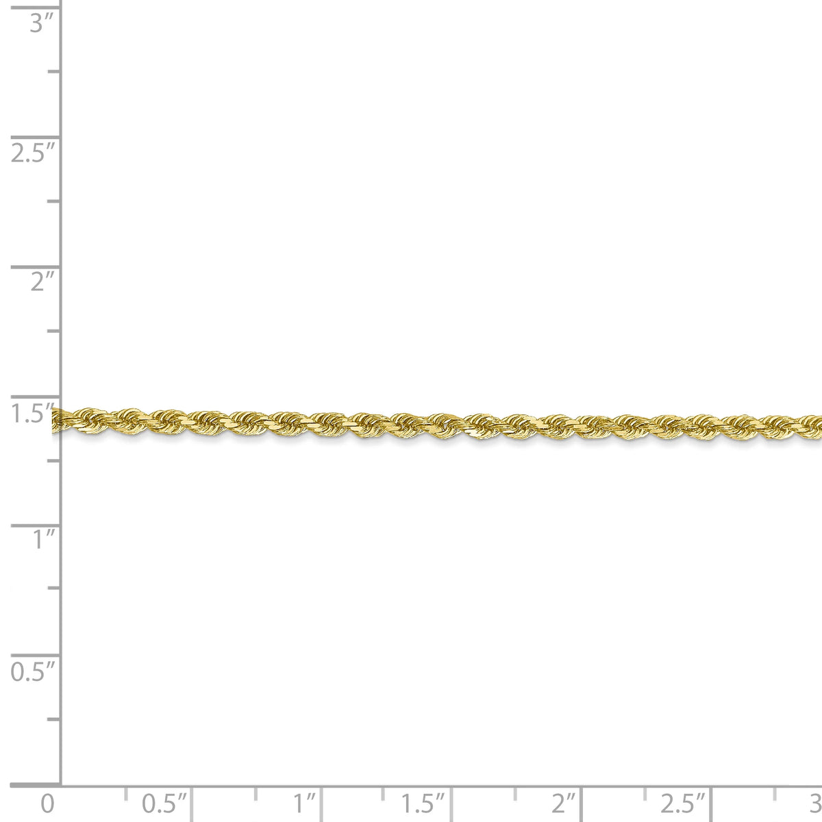 10k 2.25mm Diamond-cut Rope Chain G324524