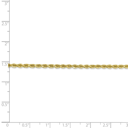 10k 2.25mm Diamond-cut Rope Chain G324524