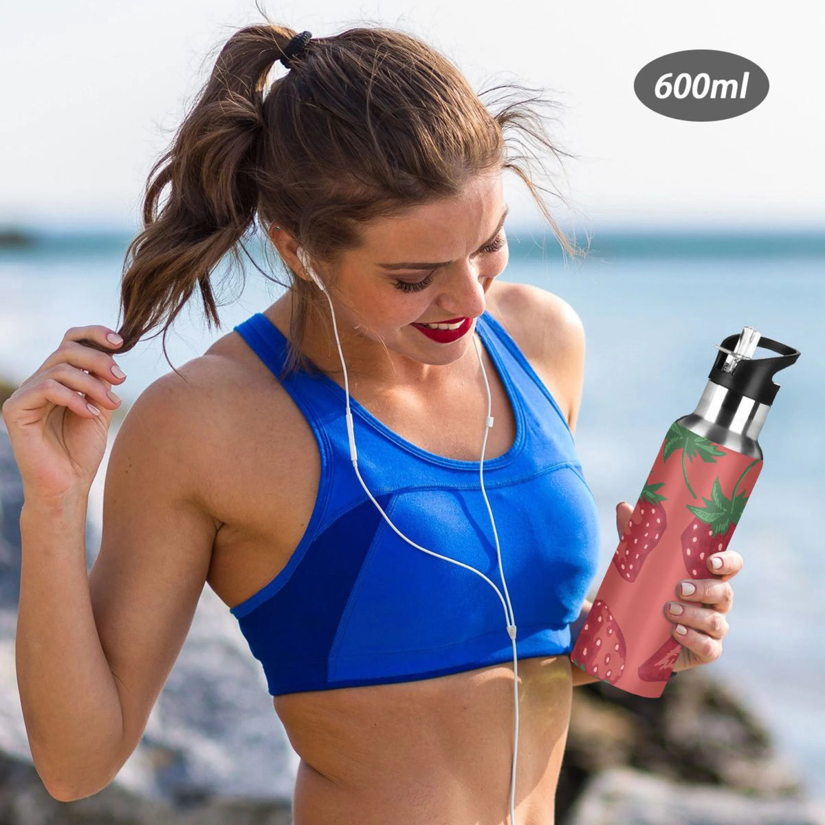 Stainless Steel Insulated Water Bottle with Straw Lid M7309
