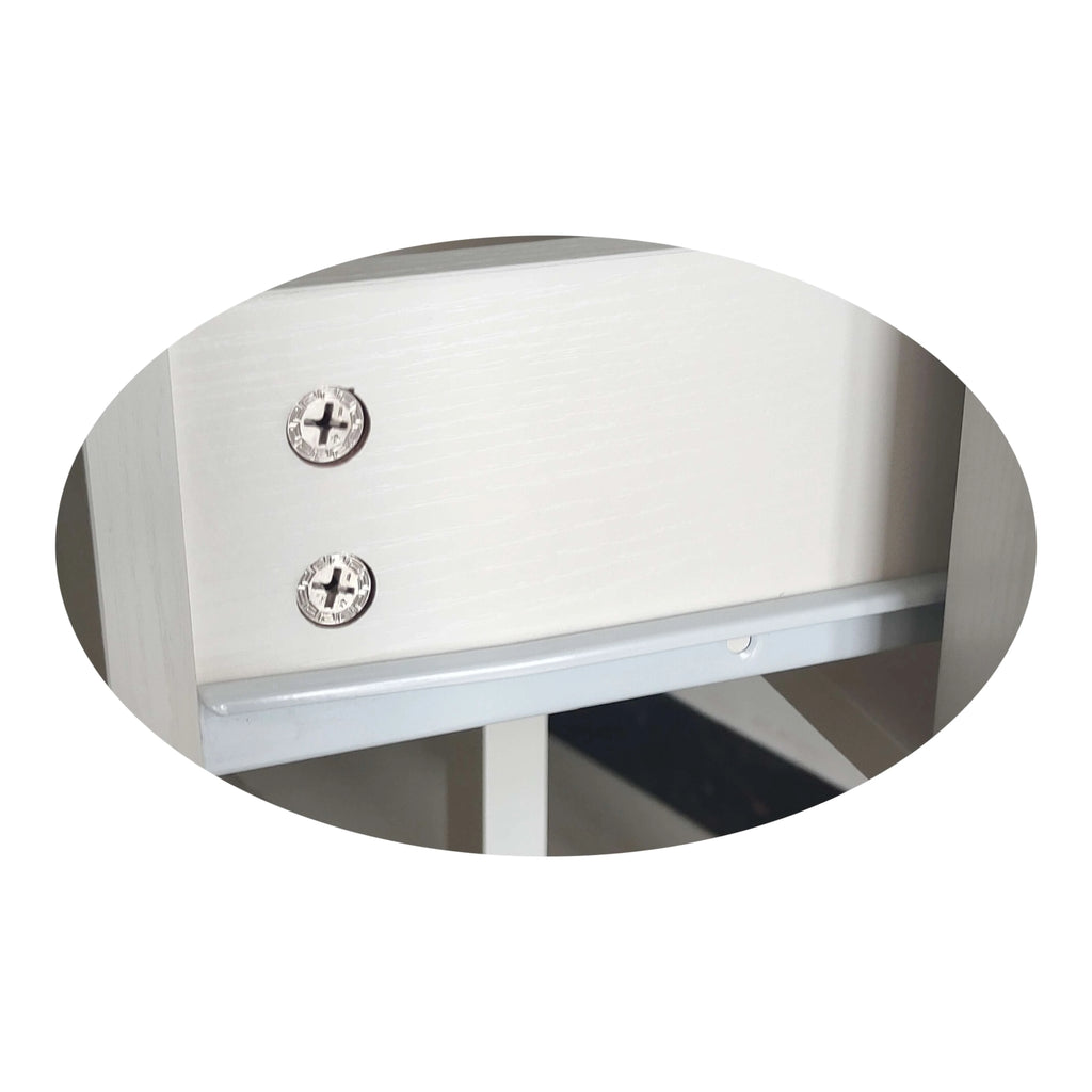White Wood Console Table with 2 Drawers F40302