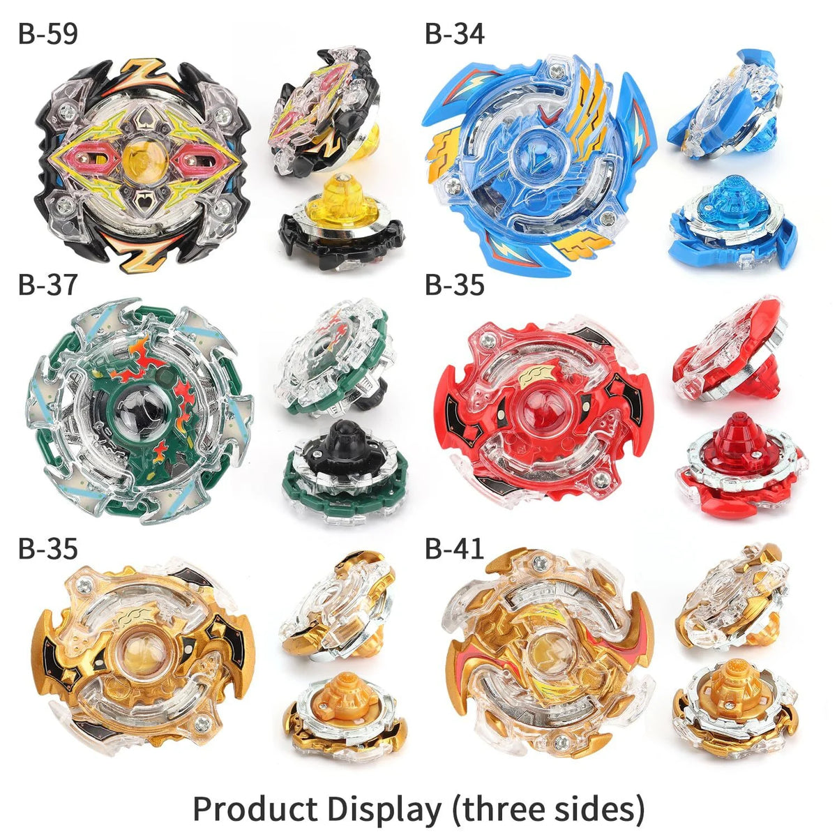 Bey Battling Top Burst Gyro Toy Set, 12 Spinning Tops 3 Launchers 1 Grip G357