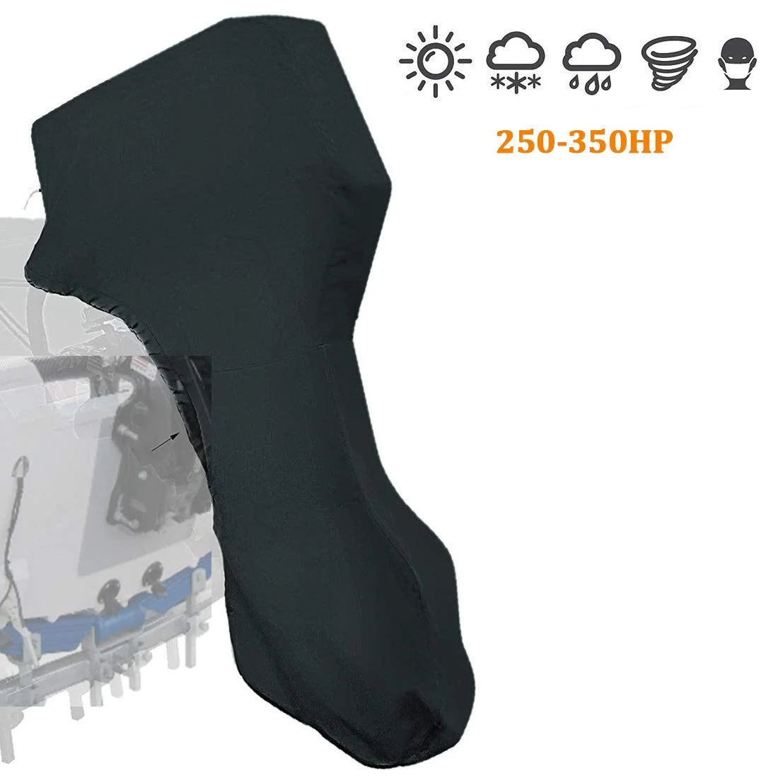 Waterproof 600D Oxford Outboard Motor Cover W467299
