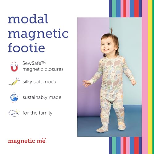 Soft Modal Baby Footie Pajamas with Magnetic Fastener Y969