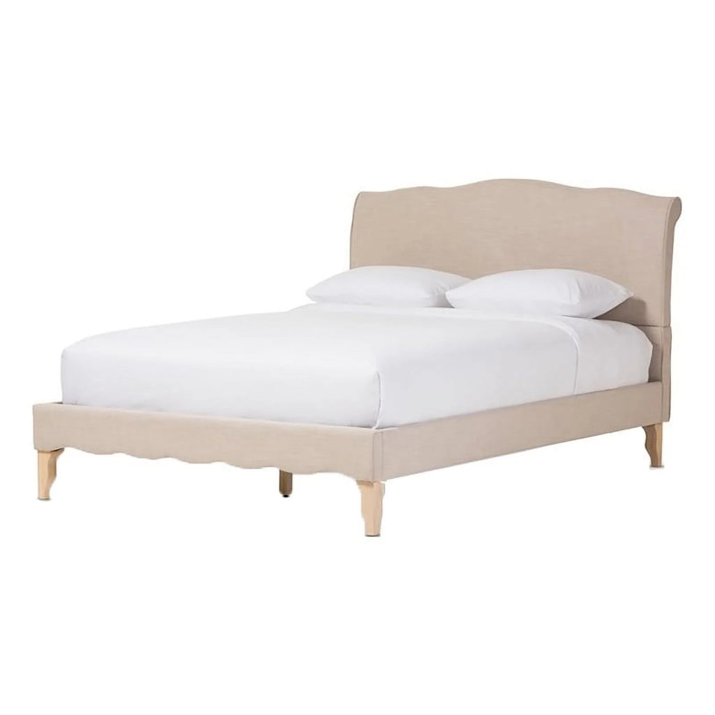 Beige Queen Platform Bed H5773
