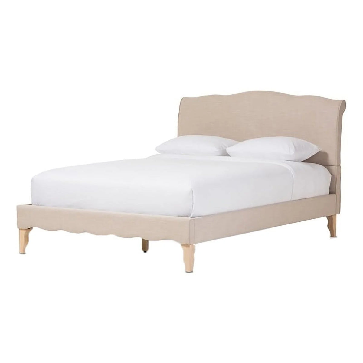 Beige Queen Platform Bed H5773