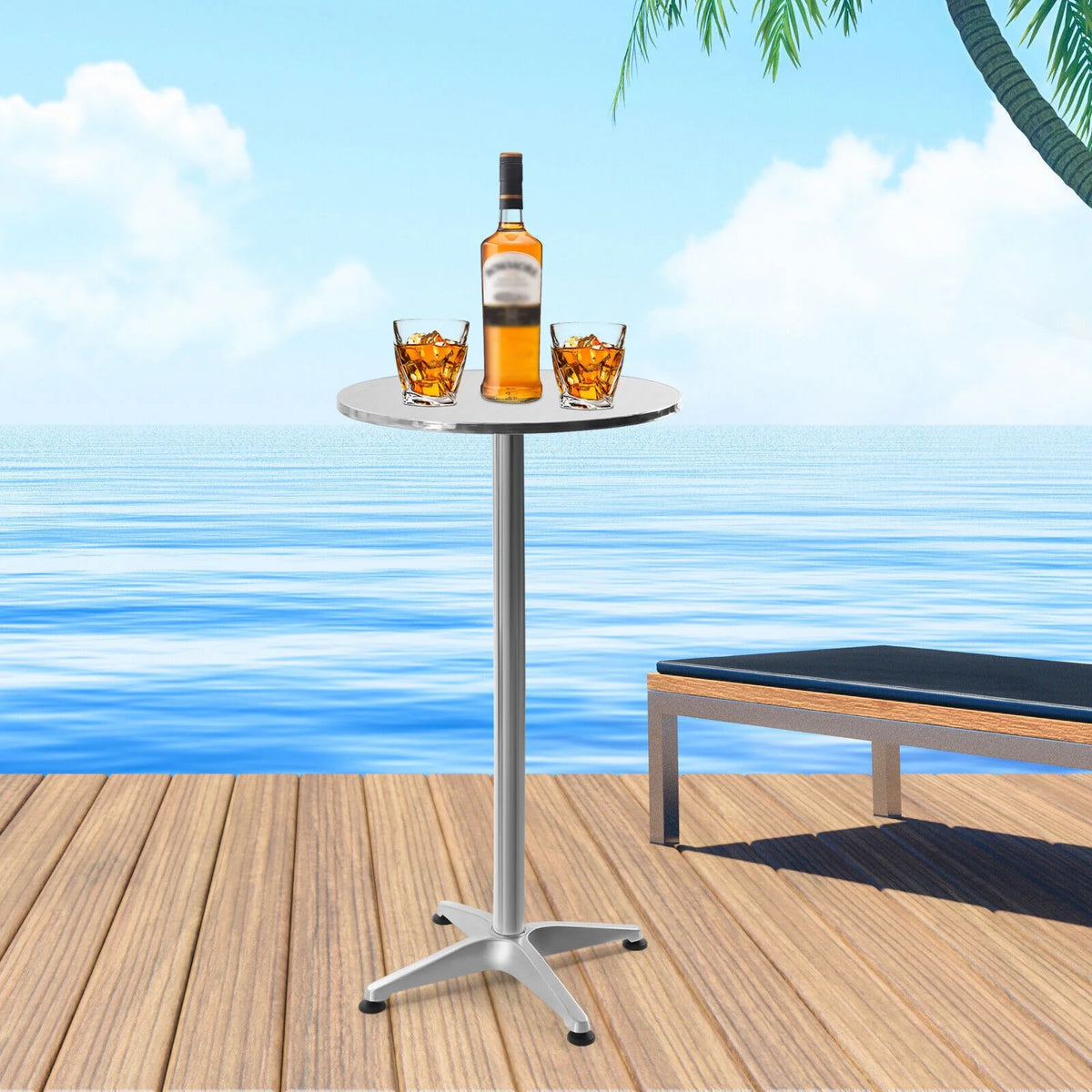 Bar Height Folding Metal Dining Table H216640