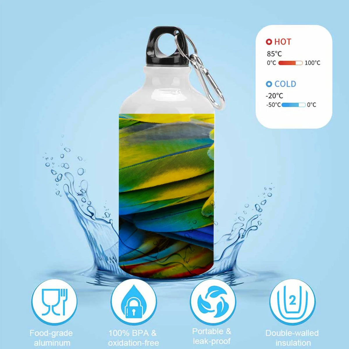 400ml Aluminum Sport Water Bottle with Twist Cap N57950