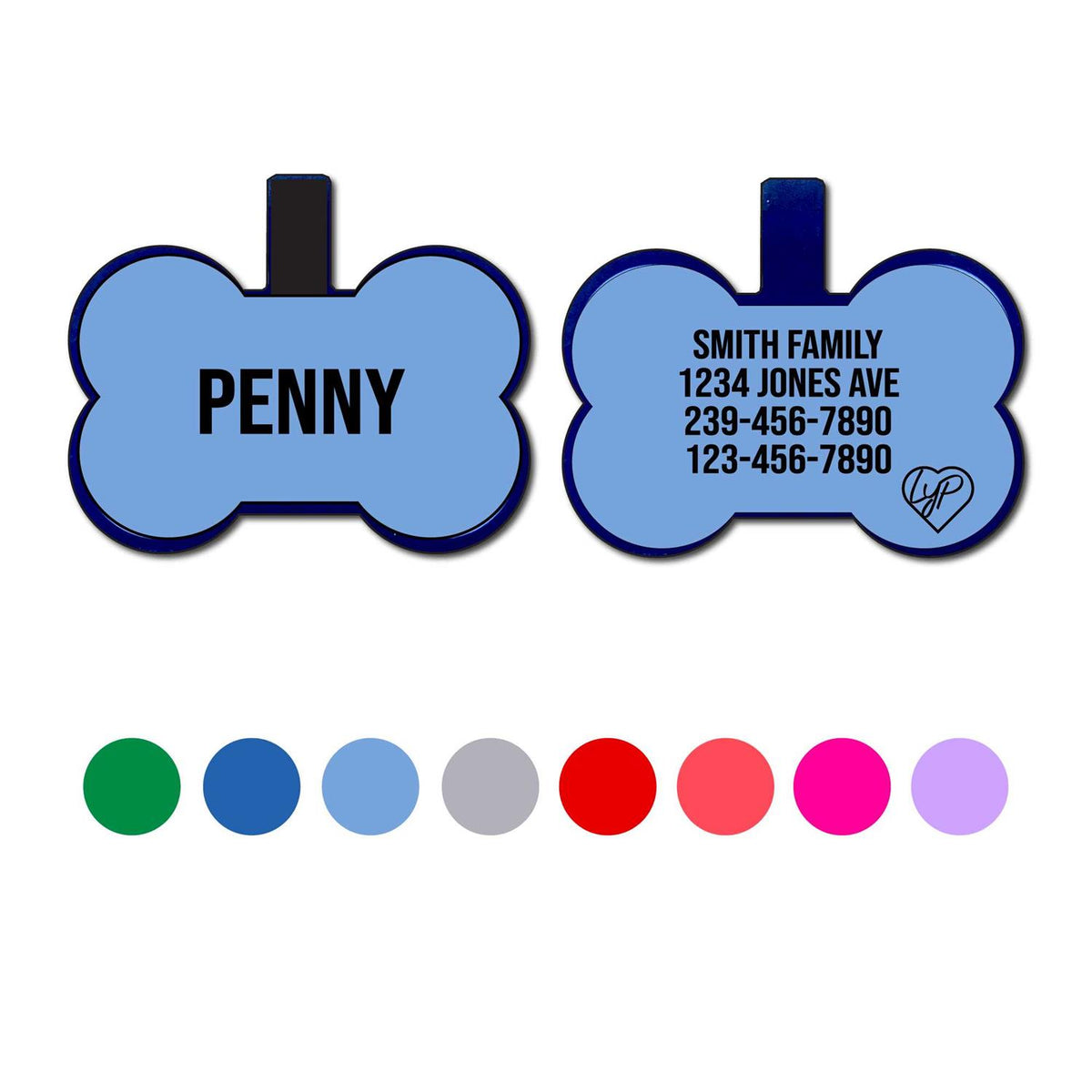 Soundless Bone Pet Id Tag W378