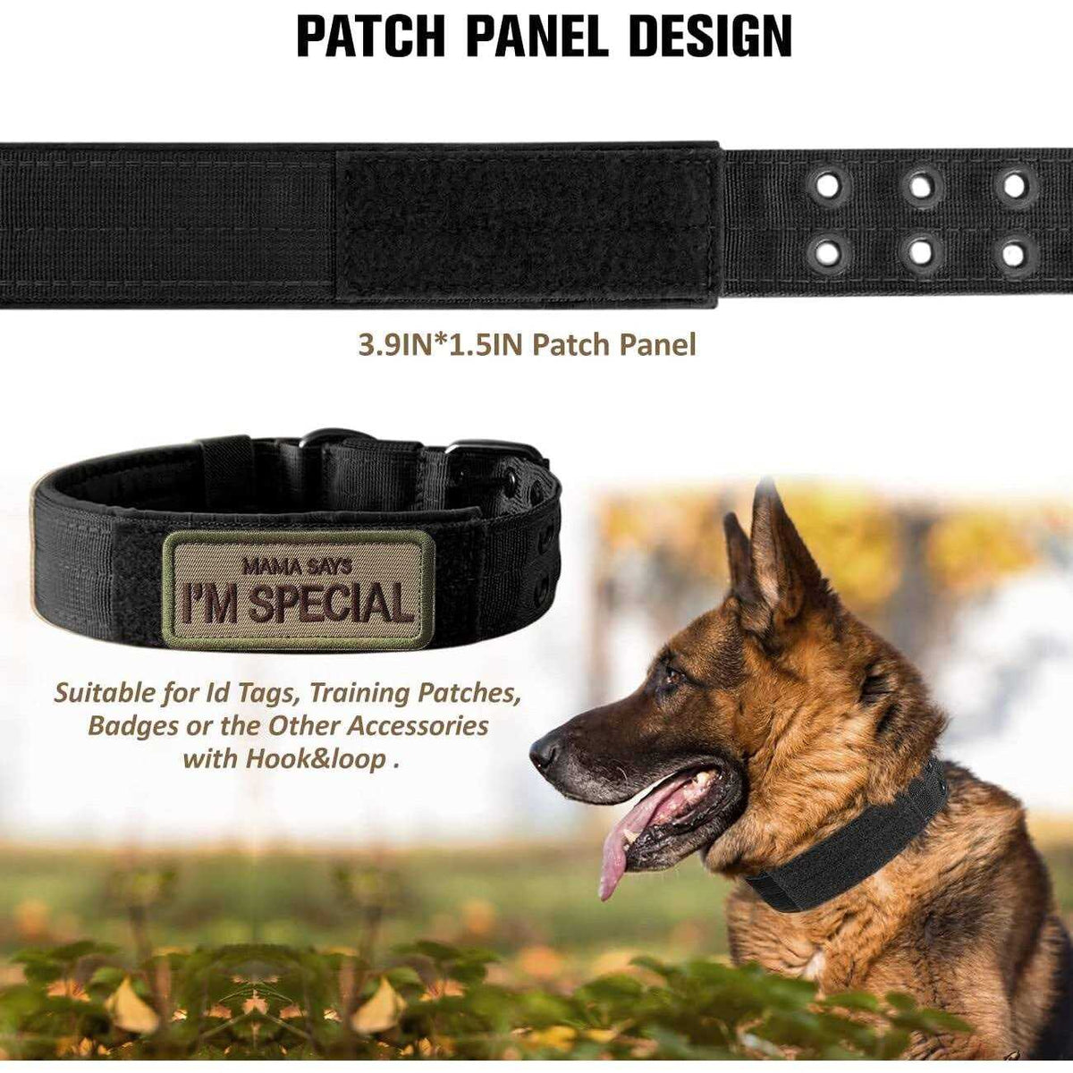 Nylon Adjustable Heavy Duty Tactical Dog Collar K35135