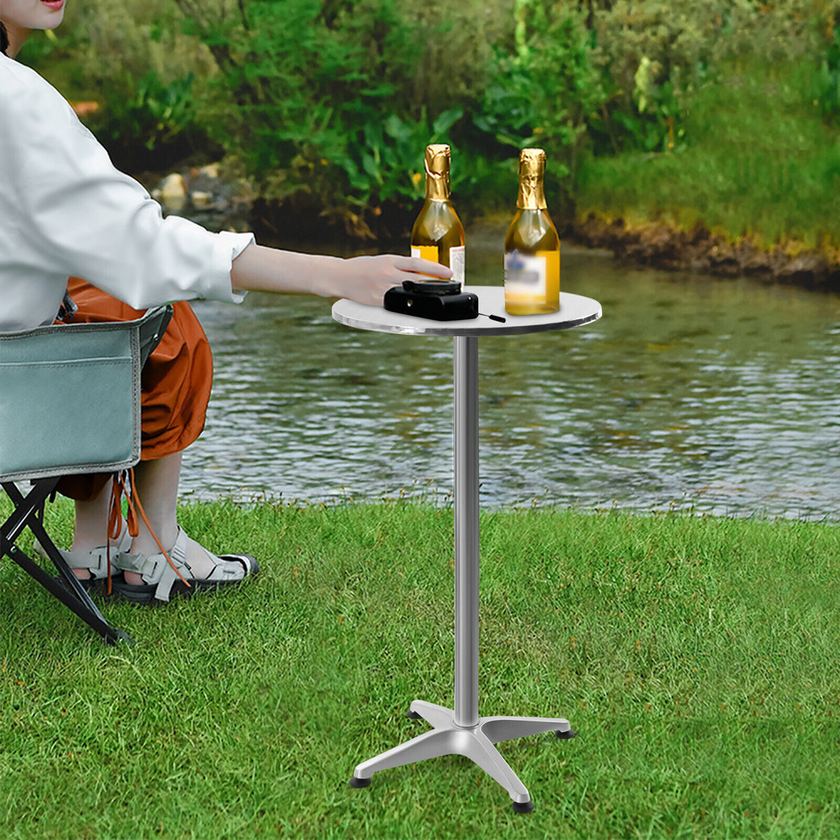 Bar Height Folding Metal Dining Table H216640