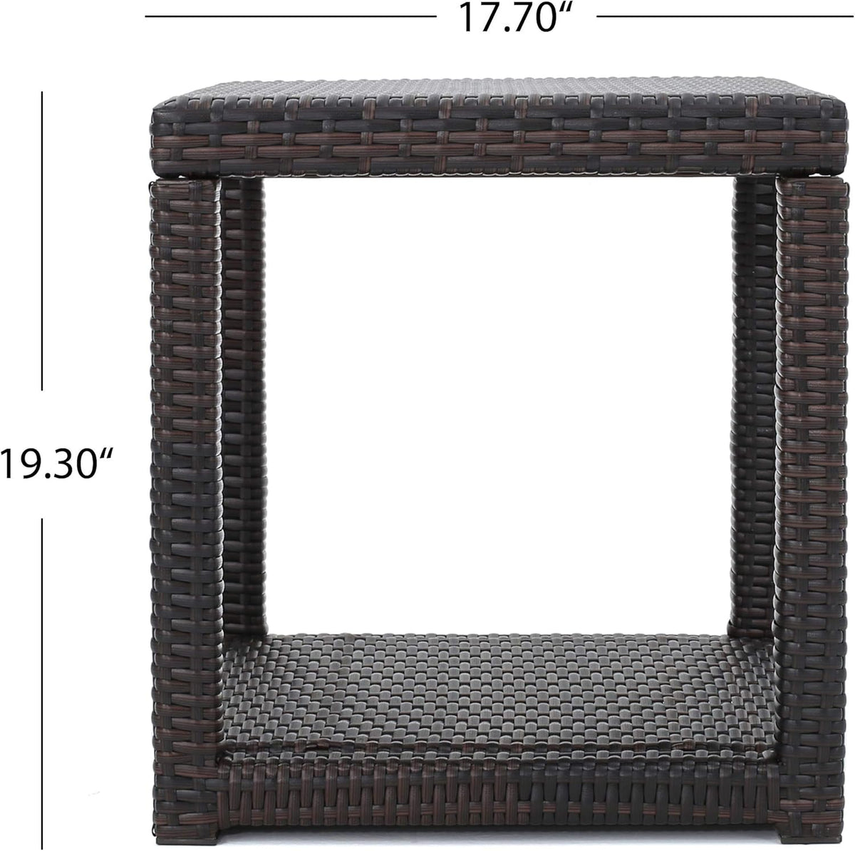 Multibrown Outdoor Wicker Accent Table F974207