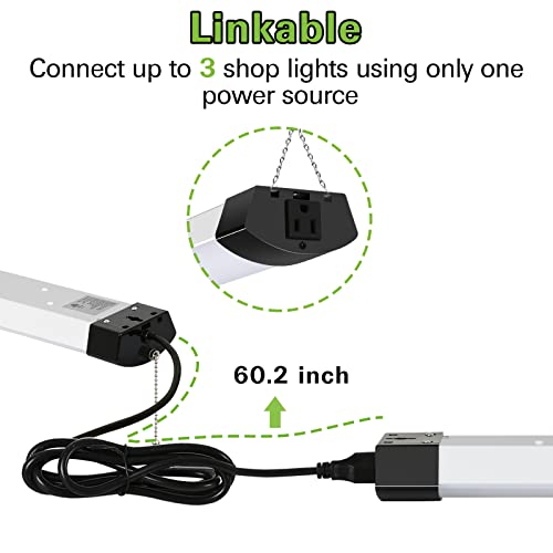 2 Pack 4FT 120W LED Shop Light 5000K 13000lm Q2041
