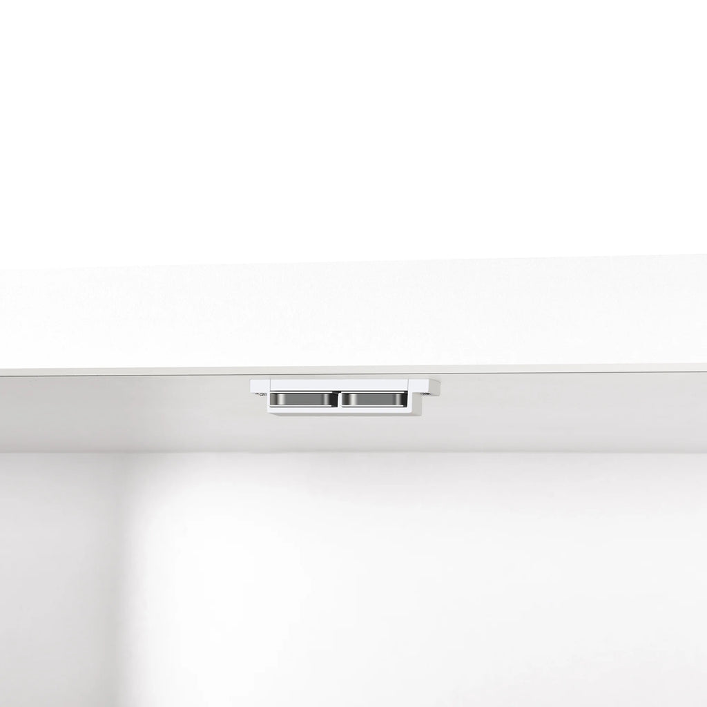 White 4 Door Freestanding Kitchen Pantry Storage Cabinet with Drawer and Adjustable Shelf F48403