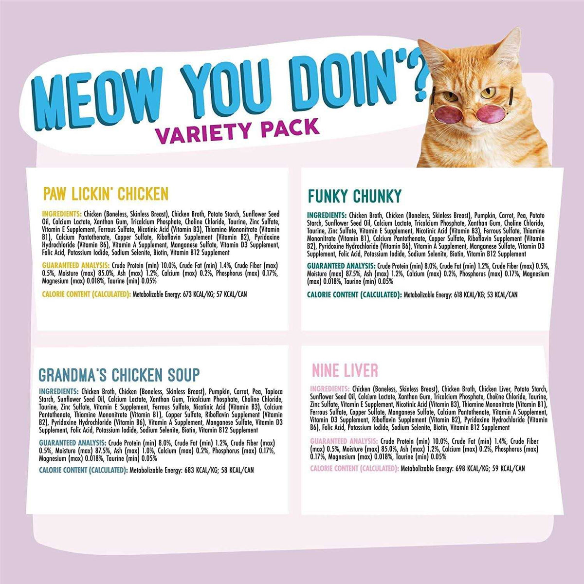 Canned Cat Food Variety Pack X8783