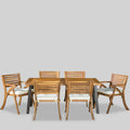 7-Pcs Acacia Wood Patio Dining Set J1299
