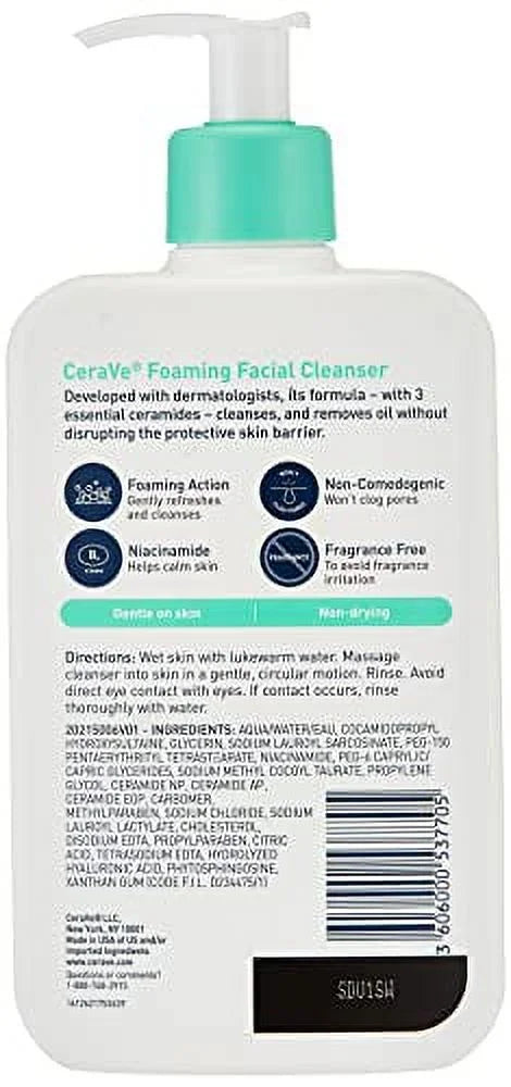 Fragrance Free Foaming Facial Cleanser 16 Fluid Ounce V500891