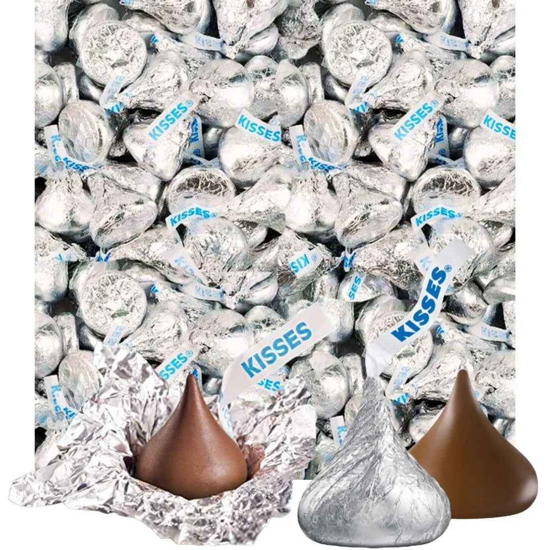 Milk Chocolate Candy in Silver Foil - 4 Pound J878