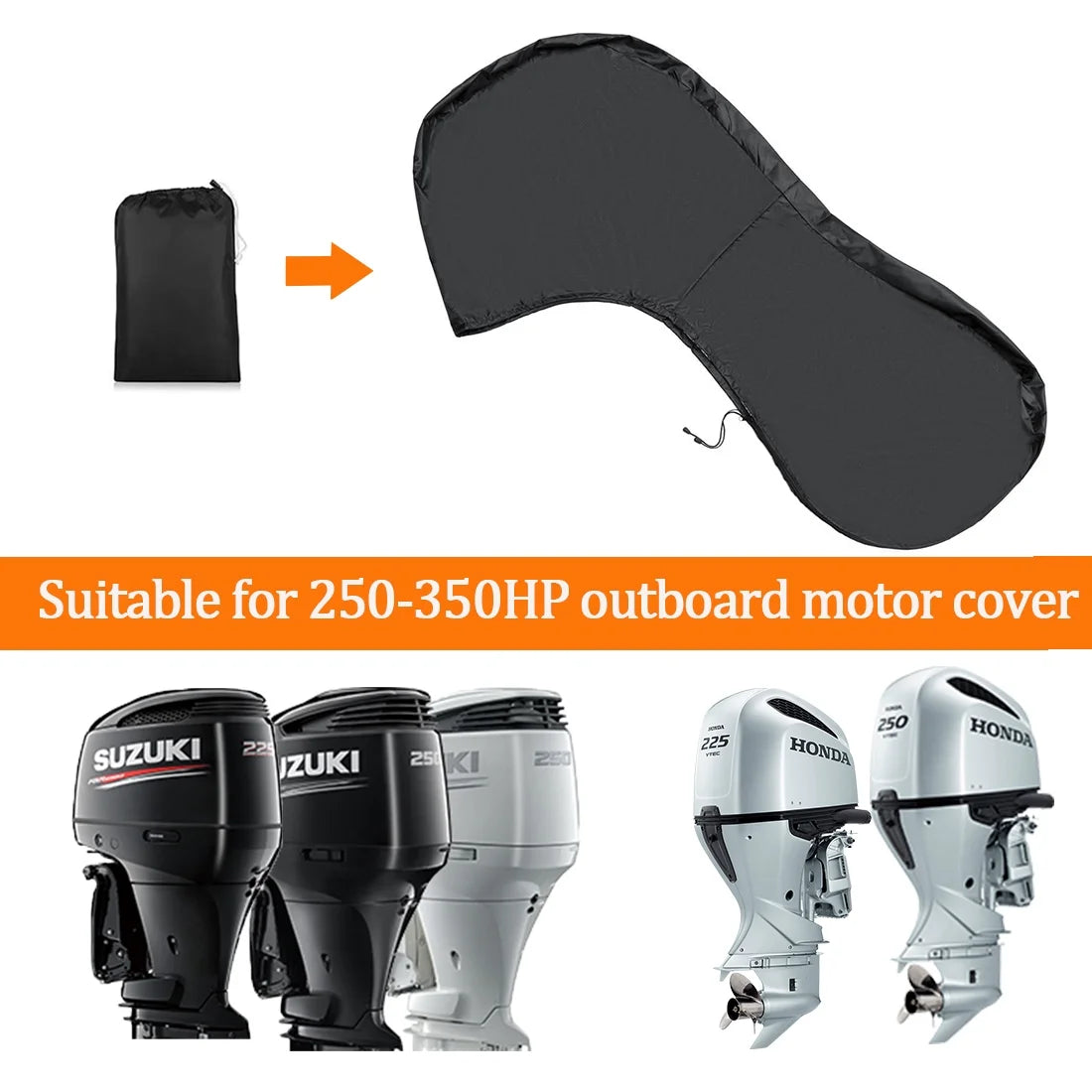 Waterproof 600D Oxford Outboard Motor Cover W467299