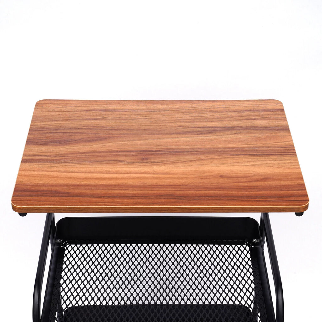 3 Tier Mobile Laptop Printer Cart Rolling Computer Stand Q9316