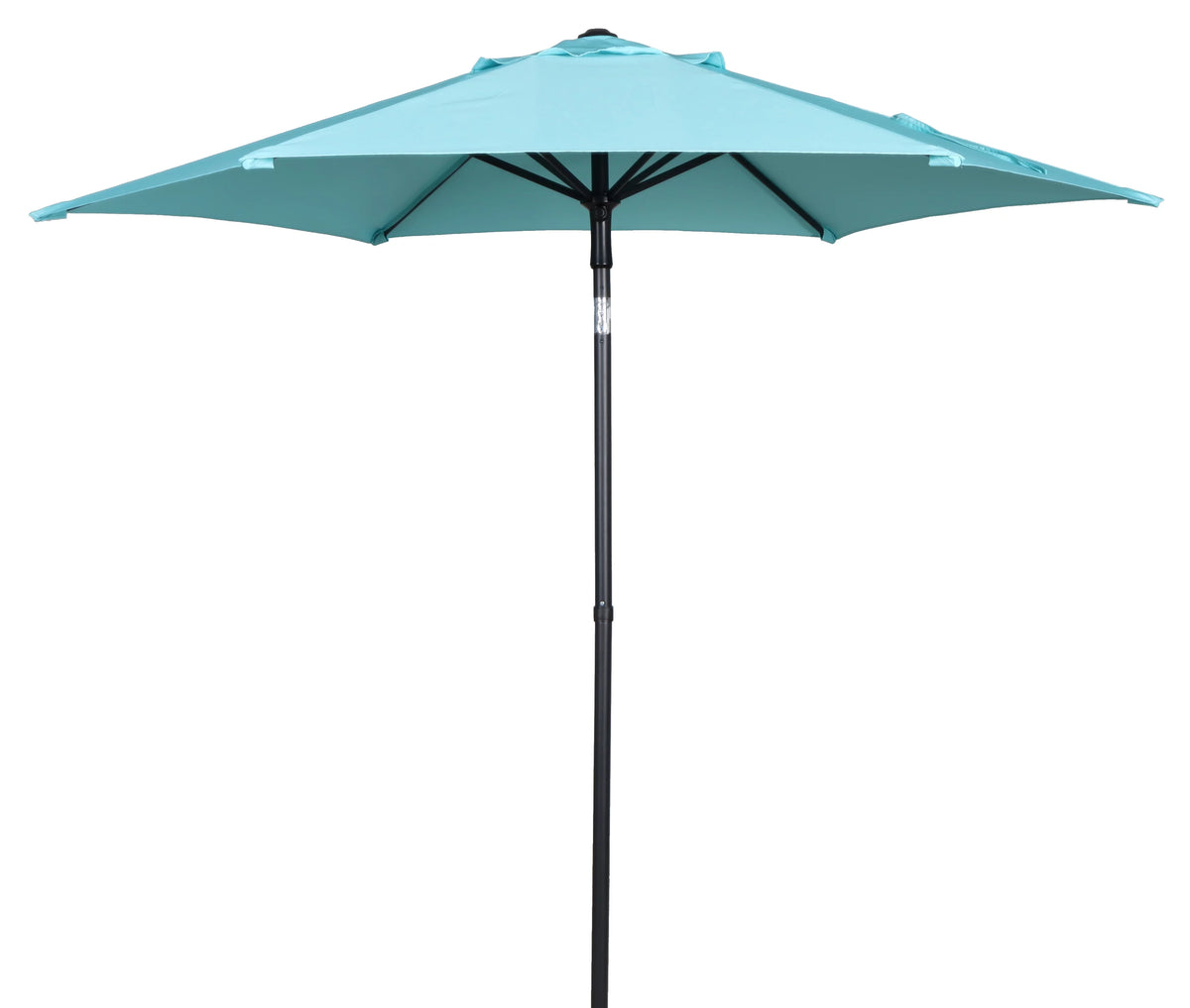 7.5 Foot Round Market Umbrella Black & White Cabana Stripe F62834
