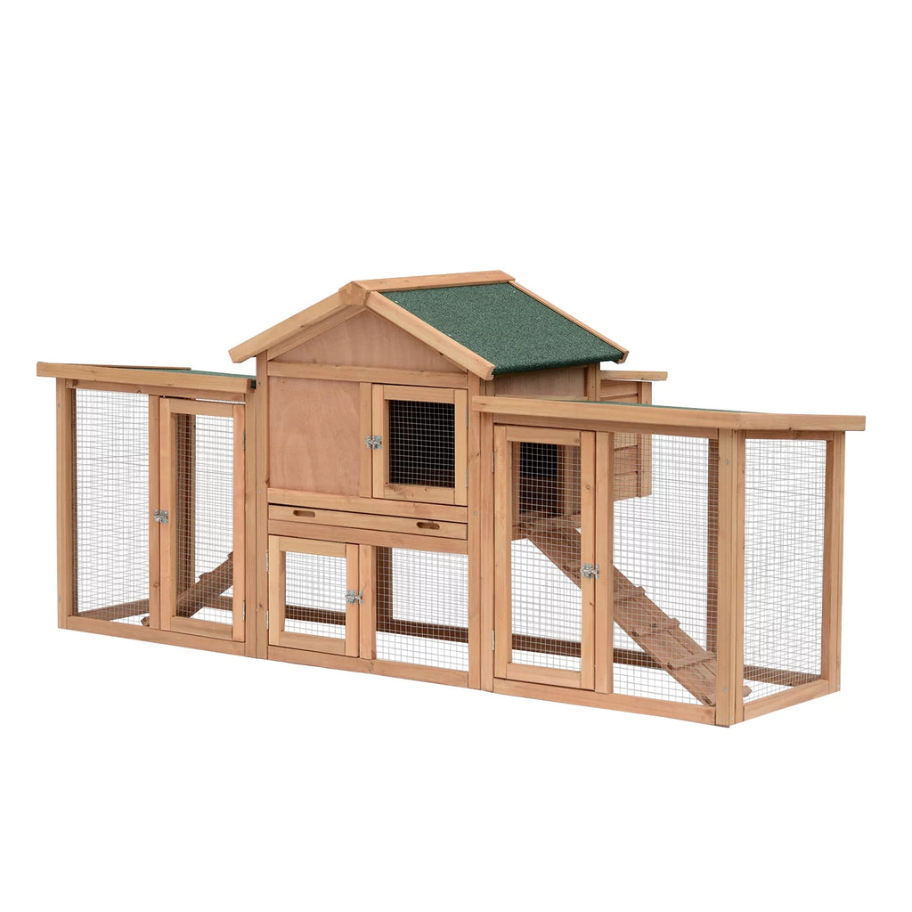 80" Wooden Chicken Coop with Nesting Box I4184