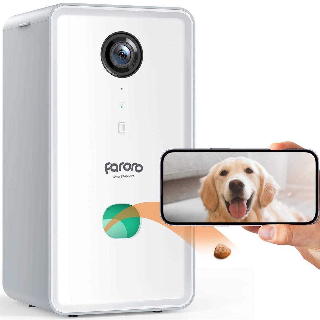 Dog Camera with Treat Dispenser, 2.4G and 5G WiFi Pet Camera with Two Way Audio and 1080P Full HD Night Vision H6588