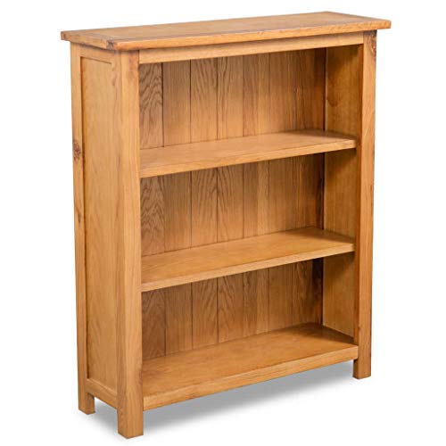 3-Tier Solid Oak Wood Open Bookcase P3016