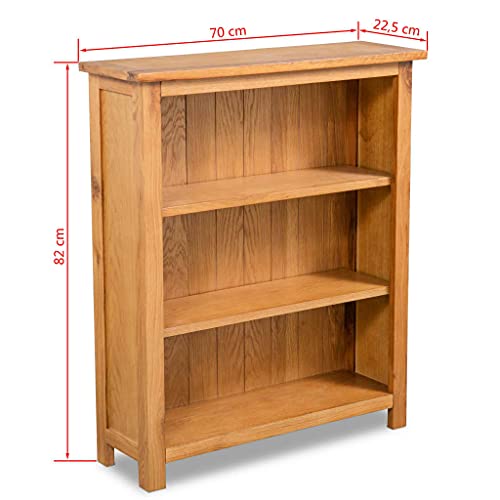 3-Tier Solid Oak Wood Open Bookcase P3016