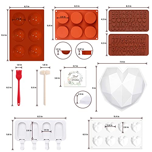 Silicone Chocolate Heart Molds Set H71683