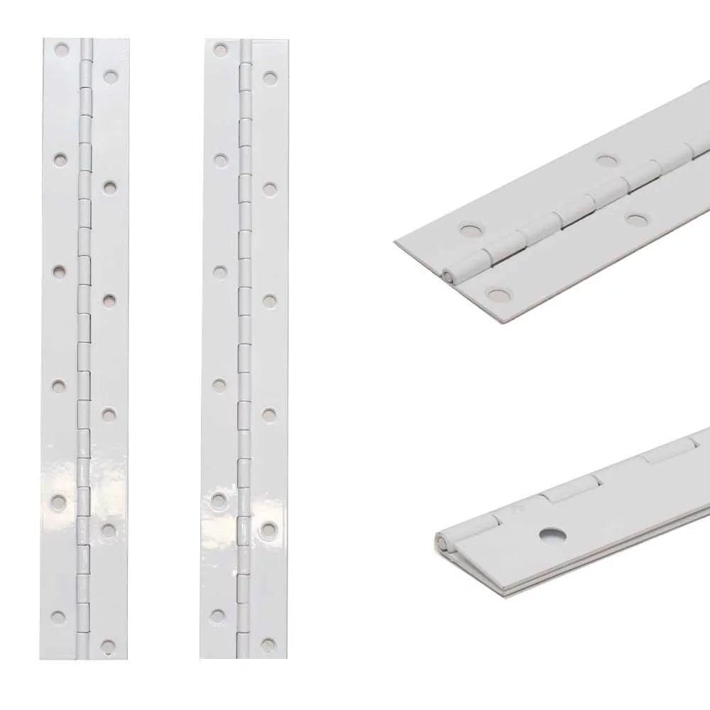 White Stainless Steel Piano Hinges L9191