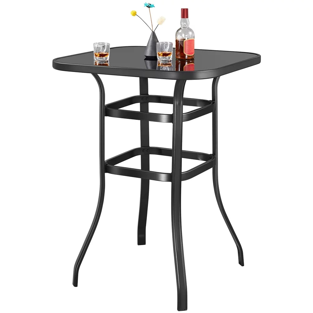 Black Square Metal Bistro Table P5826
