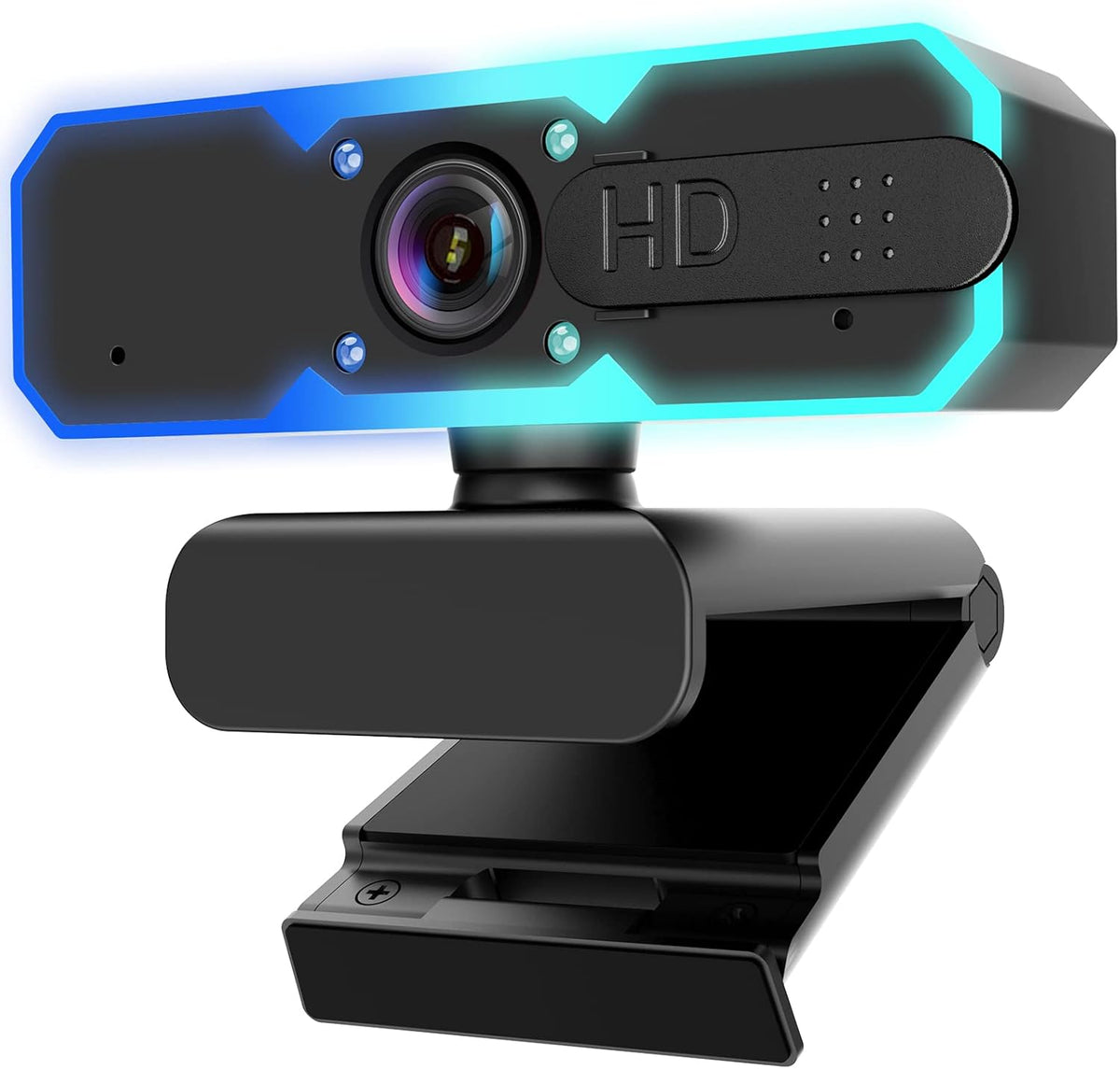 HD 1080p Webcam with Light and Microphone D9055