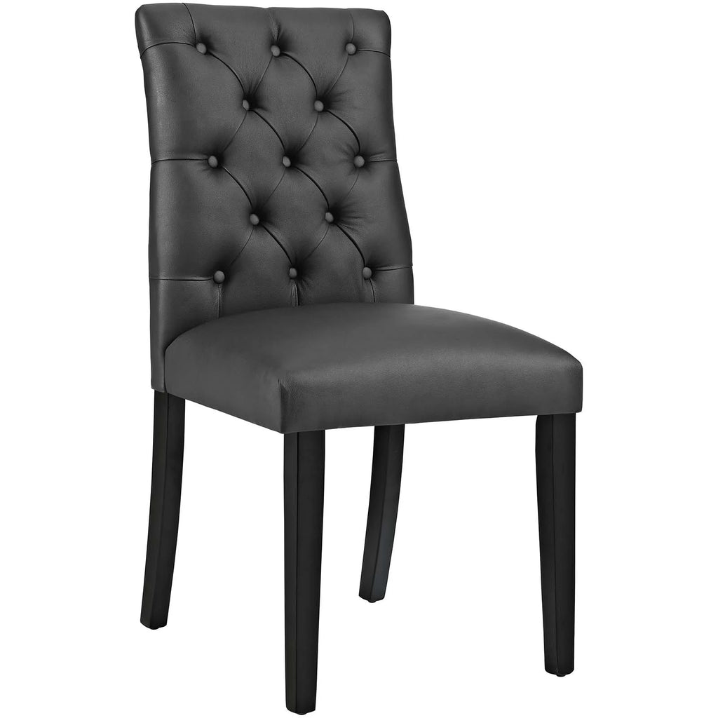 Black Vegan Leather Dining Chair V663411
