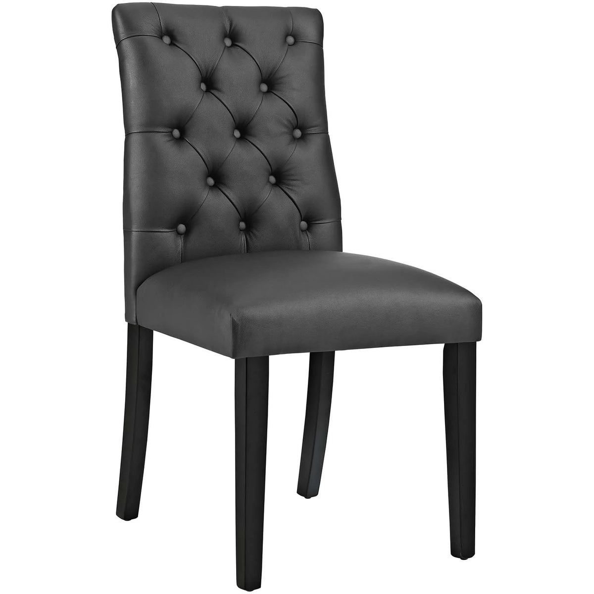 Black Vegan Leather Dining Chair V663411