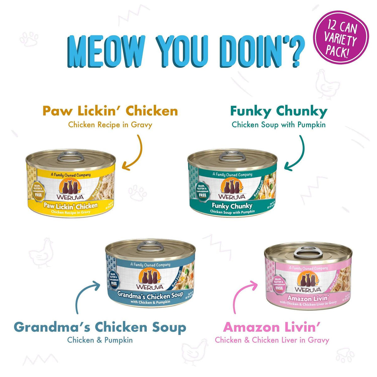Canned Cat Food Variety Pack X8783