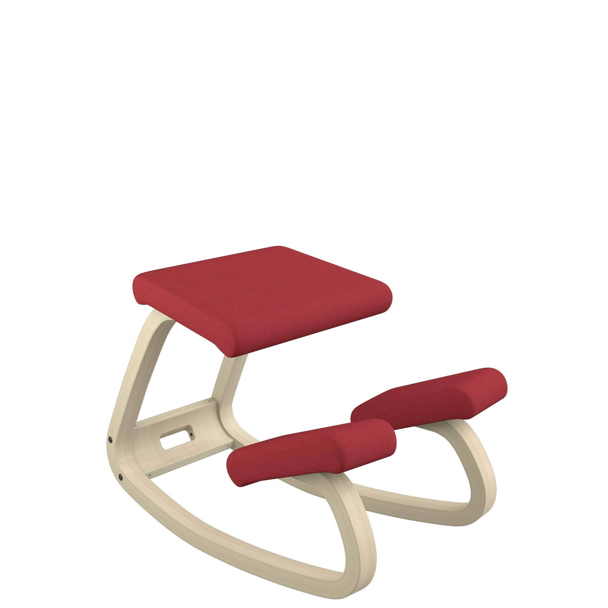 Red Revive Fabric Kneeling Chair with Natural Ash Base X382785