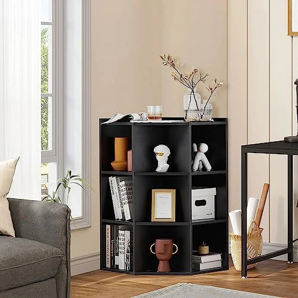 Wooden Corner Cabinet with USB and Outlets I41419