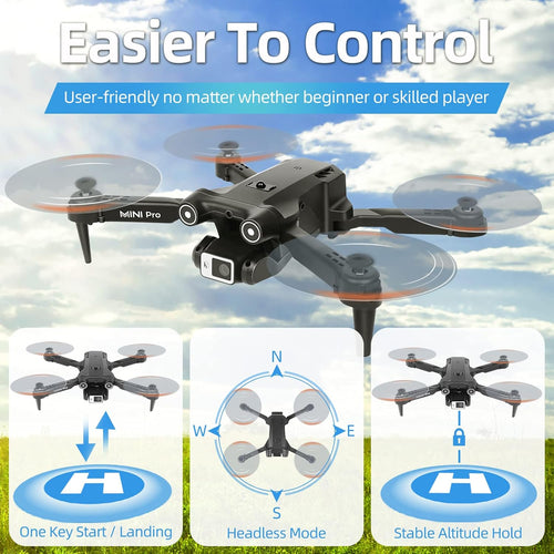 1080P HD FPV Mini Drone with Carrying Case, 2 Batteries Y5073