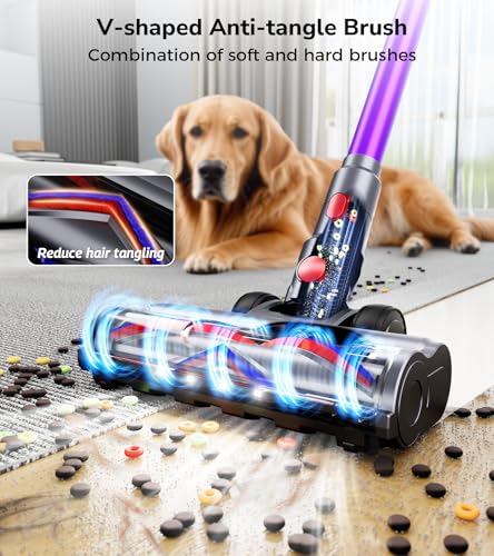Cordless Vacuum Cleaner, 550W 48Kpa 70 Mins Stick Vacuum with Touch Screen L262
