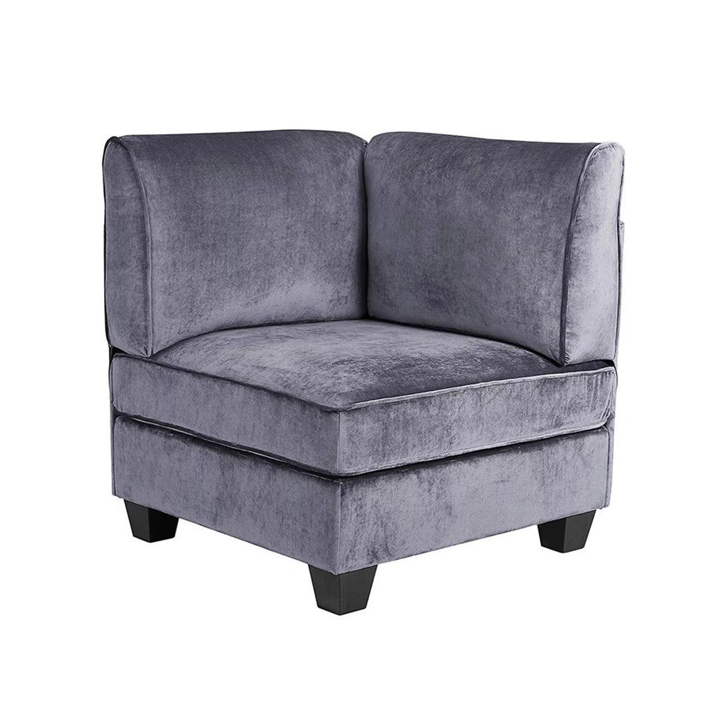 Gray Velvet 7Pc Modular Sectional Sofa C39025