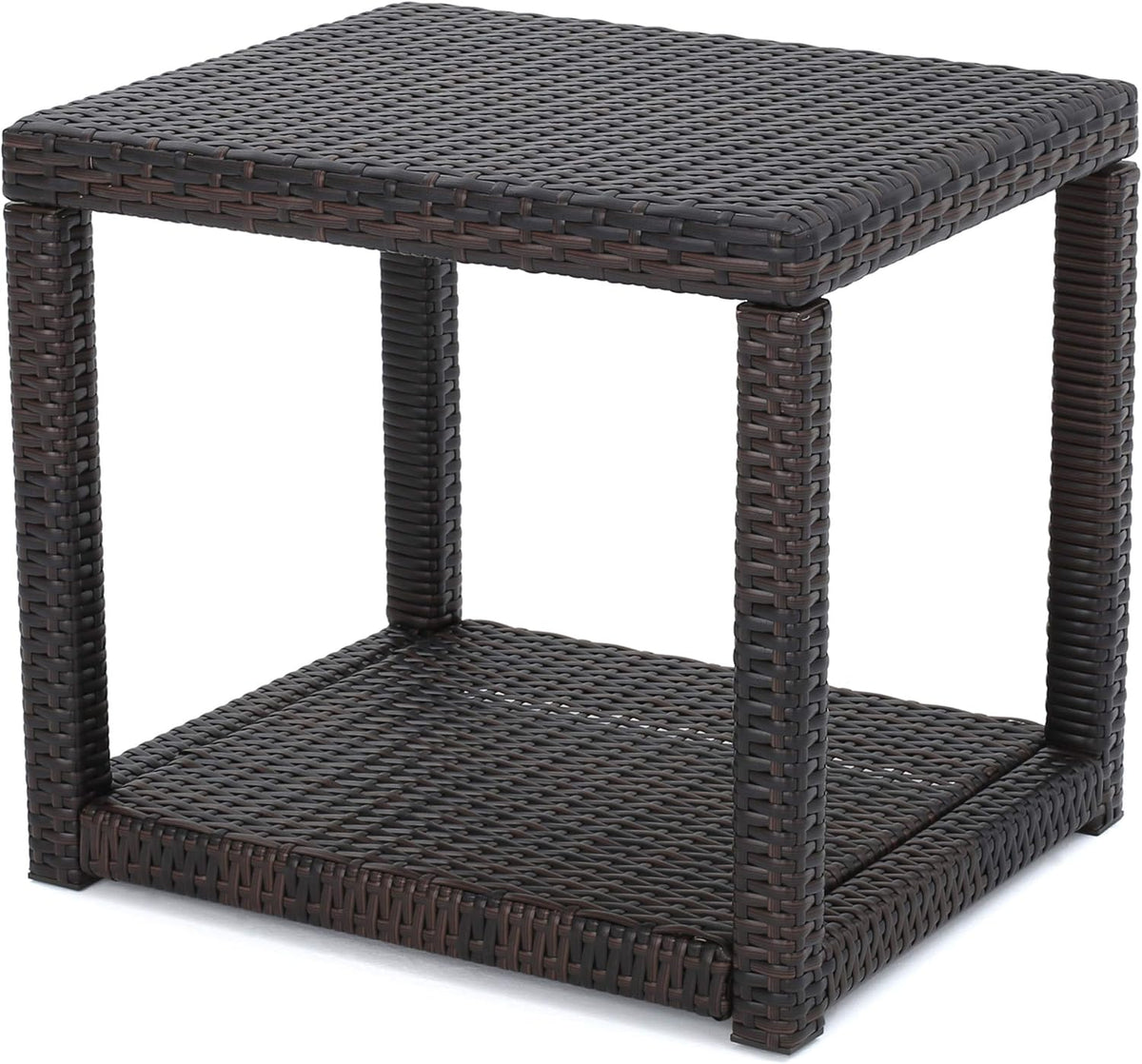 Multibrown Outdoor Wicker Accent Table F974207