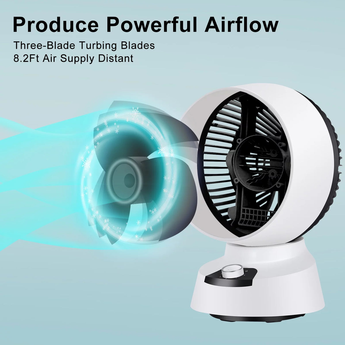 White 3 Speed Air Circulator Fan U607