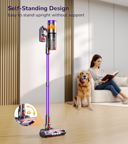 Cordless Vacuum Cleaner, 550W 48Kpa 70 Mins Stick Vacuum with Touch Screen L262