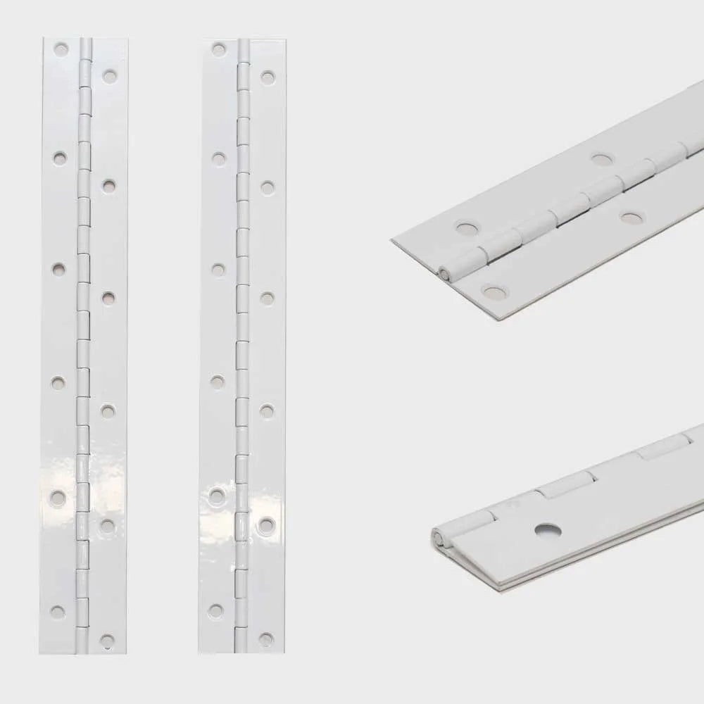 White Stainless Steel Piano Hinges L9191