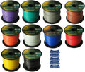 16 Gauge Single Conductor Power or Ground Wire - 10 Rolls - 1000 Feet - Color Mix U44885