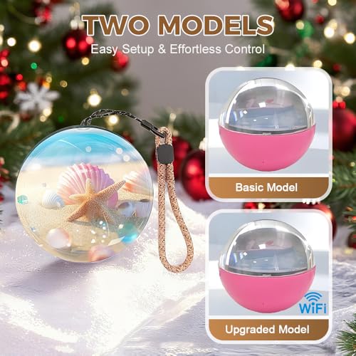 White Crystal Ball Video Player Lamp V46975