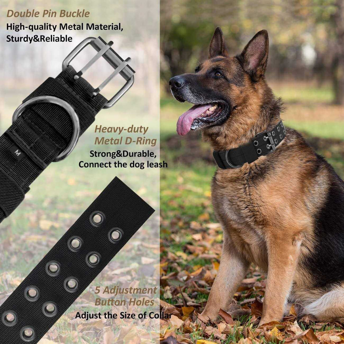 Nylon Adjustable Heavy Duty Tactical Dog Collar K35135