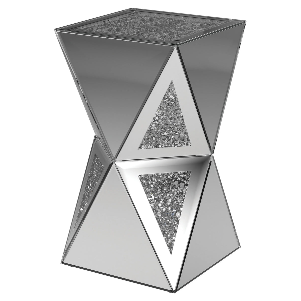 Silver Geometric Side Table S198387