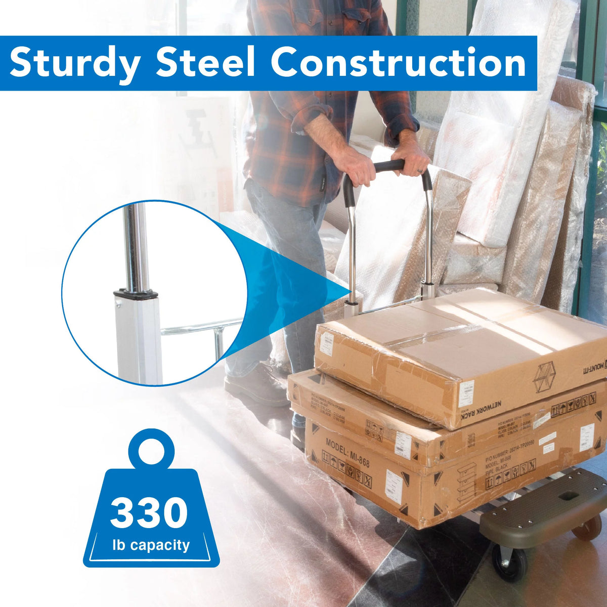 Folding Platform Hand Truck with Expandable Base W625