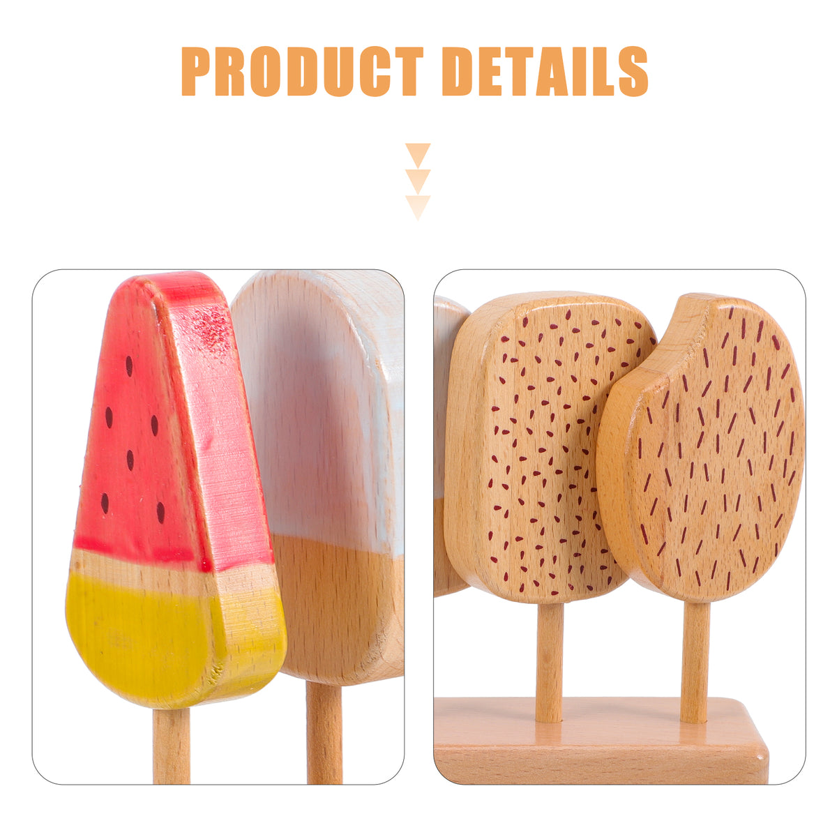 Wooden Ice Cream Pretend Play Playset Q94993